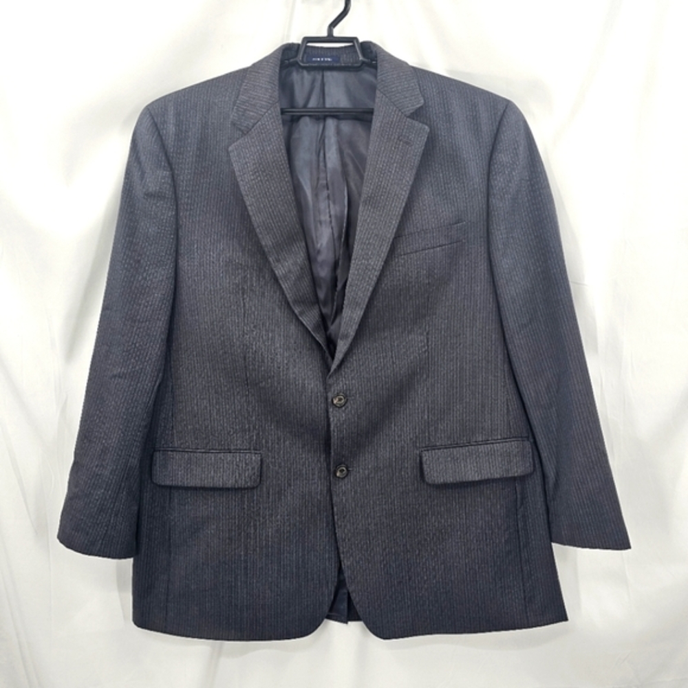 Ralph Ralph Lauren Men's 46L Gray Striped 100% Wool Blazer Sport Coat‎ Jacket.